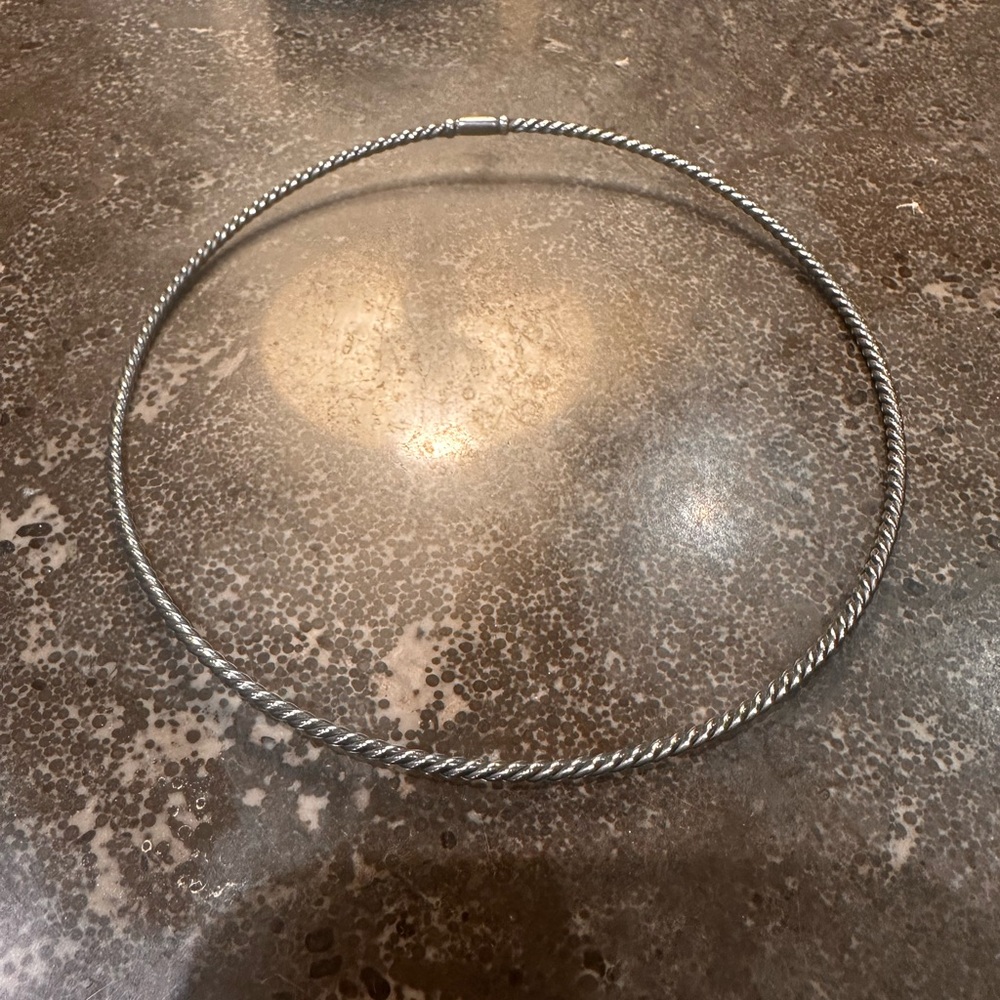 David Yurman Sculpted Cable Necklace in Blackened Silver - Picture 2 of 5